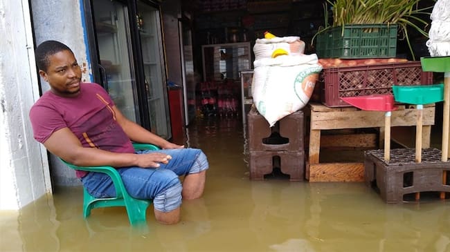 Las fuertes lluvias de los últimos días han generado inundaciones que afectaron a por lo menos 1.400 familias de la zona urbana y rural de Timbiquí. Foto: Alcaldía de Timbiquí