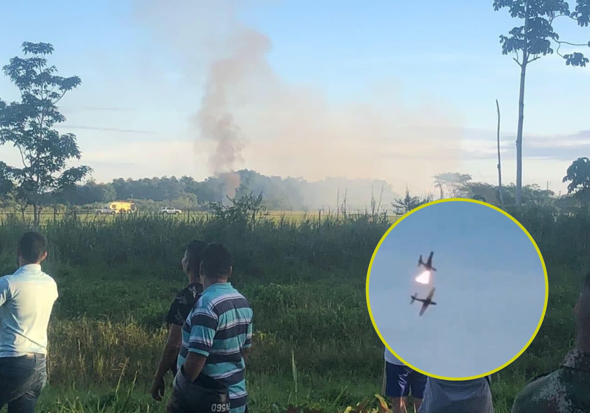 Dos aeronaves de la Fuerza Aérea colisionaron entre sí en el Meta | Fotos: Suministradas