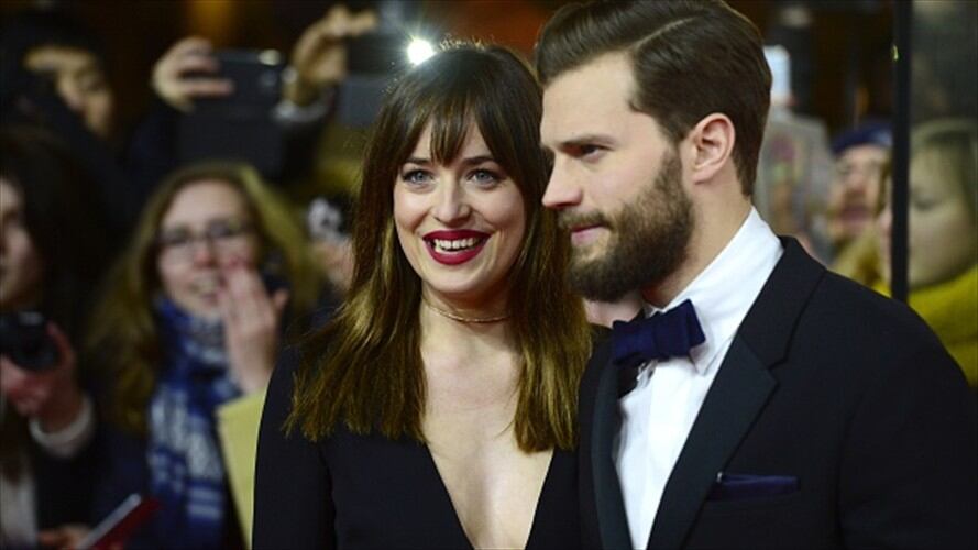 Dakota Johnson y Jamie Dornan. Foto: getty images