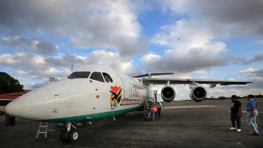 Avión de la aerolínea LaMia. Foto: Agencia Reuters