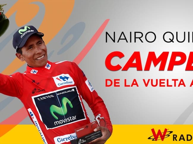 Nairo Quintana gana la Vuelta a España. Foto: Agencia EFE.