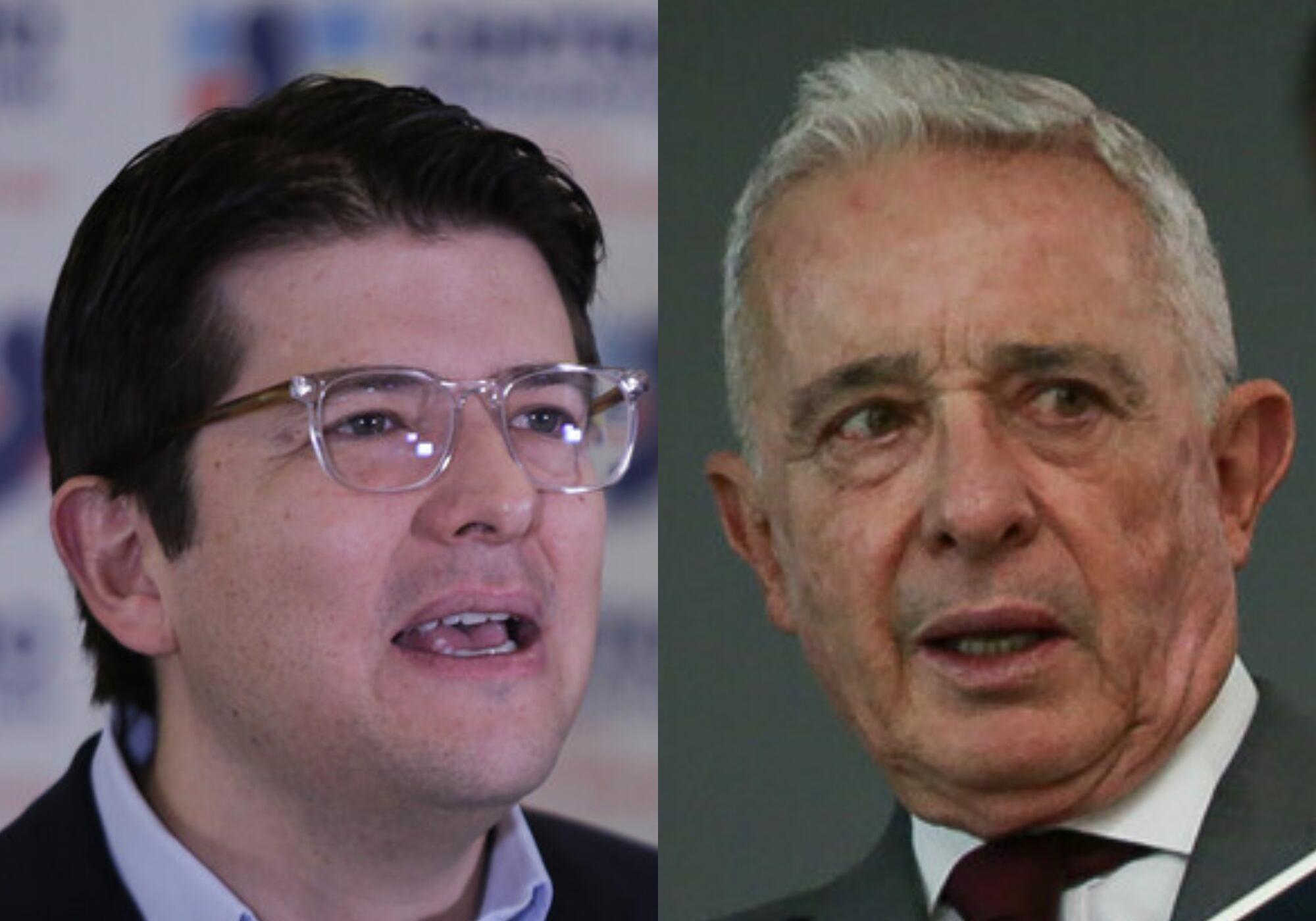 Miguel Uribe y Álvaro Uribe. Foto: Colprensa.