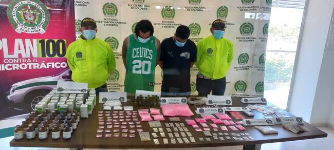 Incautan 2.000 dosis de drogas sintéticas valoradas en $400 millones en Cartagena. Foto: Cortesía Policía Metropolitana de Cartagena