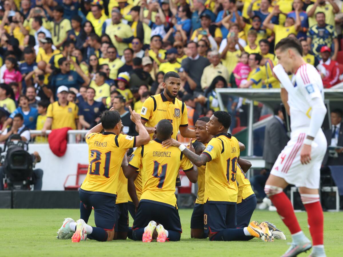 Ecuador le ganó 2-1 a Venezuela y quedó en la zona alta de la tabla de las Eliminatorias
