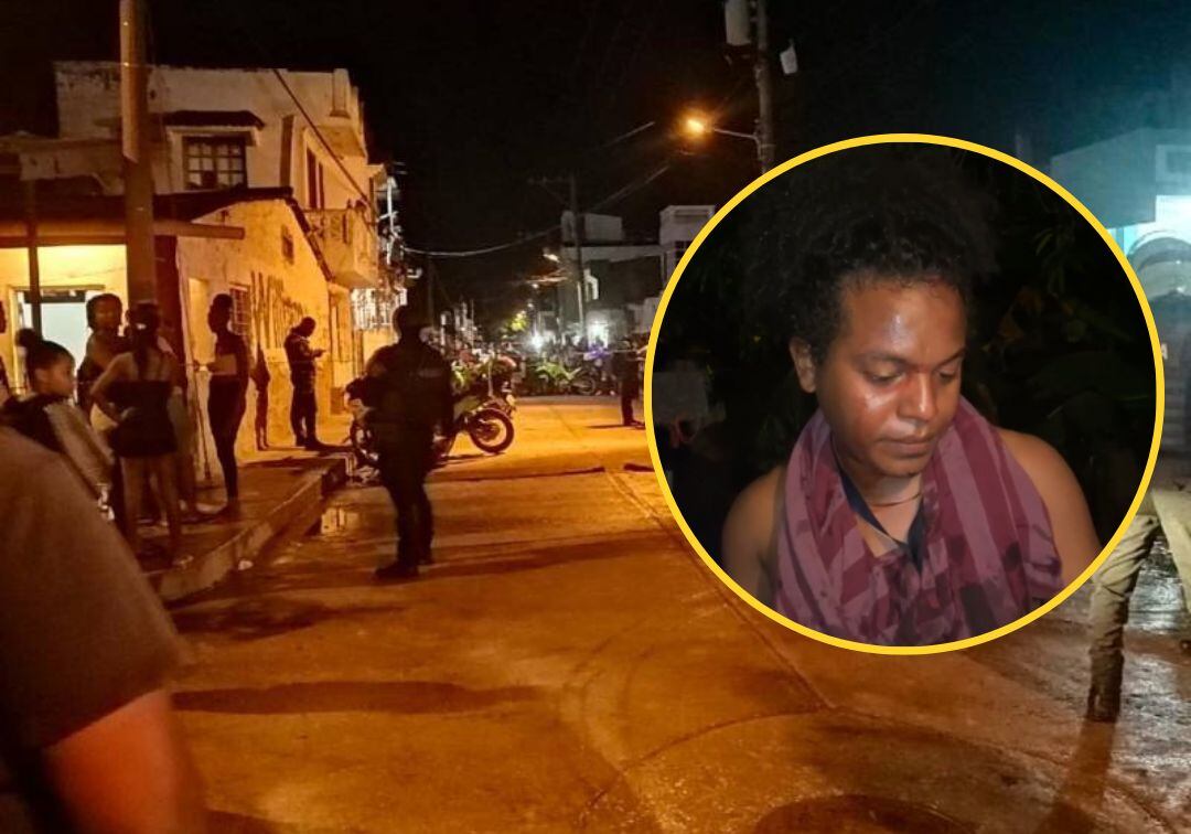 Pedro Obrian, camarógrafo de CM& en Cartagena, fue agredido por miembro del GOES de la Policía MECAR - Captura de video