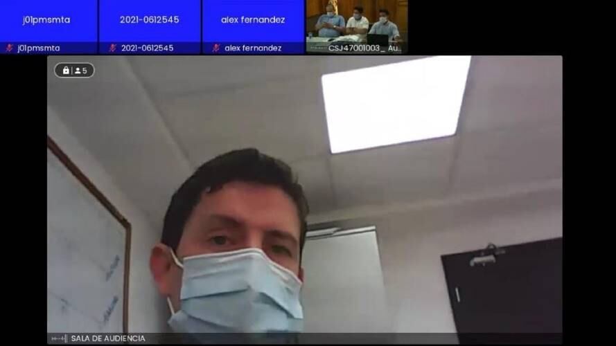 Audiencia de apelación por medida de aseguramiento de Enrique Vives / Cortesía