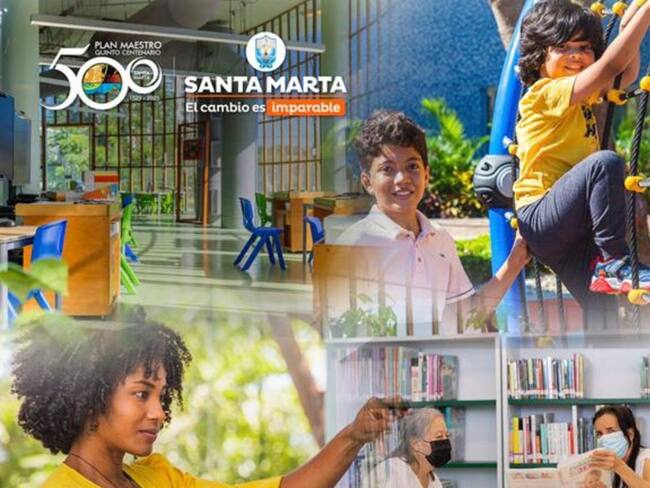 Anuncio de la Megabiblioteca/ Alcaldía de Santa Marta