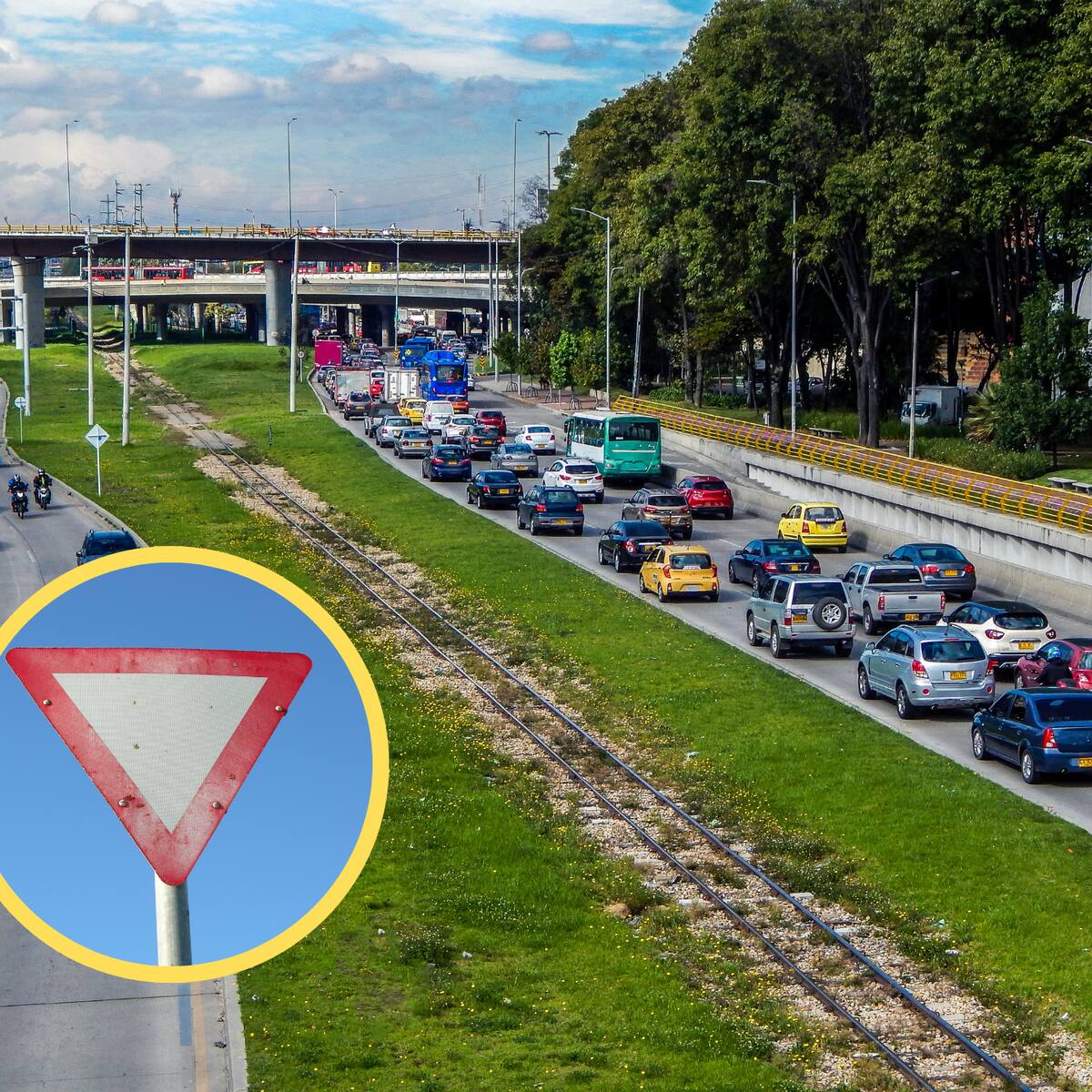 ¿Qué significa la señal de triángulo rojo en la vía? Esta es la multa si la infringe