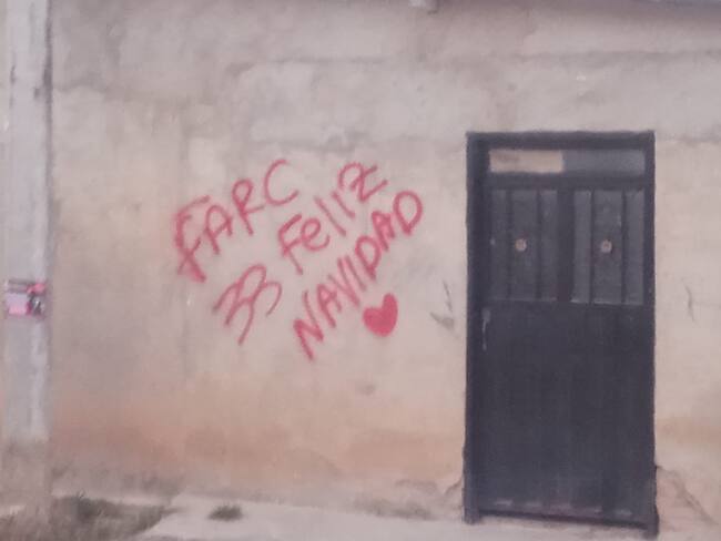 Grafitis alusivos a las FARC en Ocaña. / Foto: Cortesía.
