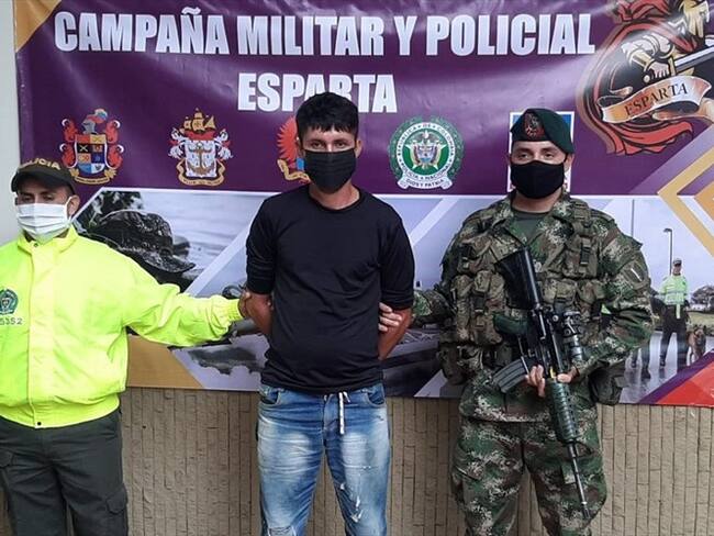 Policía de Norte de Santander y Ejército Nacional capturan a integrante del ELN. Foto: Cortesía