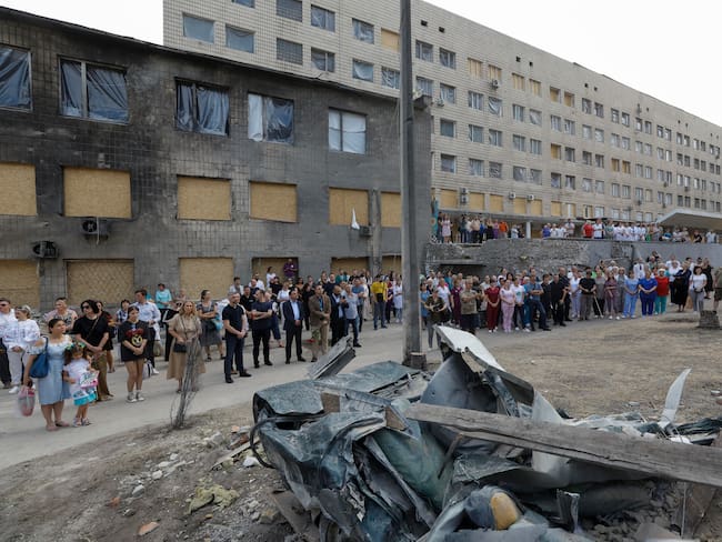Hospital pediátrico Ojmatdit de Kiev. I Foto: EFE/EPA/SERGEY DOLZHENKO