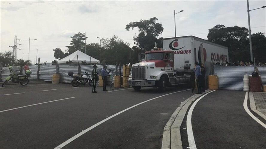 La ayuda humanitaria de Estados Unidos a Venezuela empezó a llegar a la ciudad fronteriza de Cúcuta el jueves 7 de febrero de 2019. Foto: Agencia Anadolu