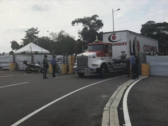 La ayuda humanitaria de Estados Unidos a Venezuela empezó a llegar a la ciudad fronteriza de Cúcuta el jueves 7 de febrero de 2019. Foto: Agencia Anadolu