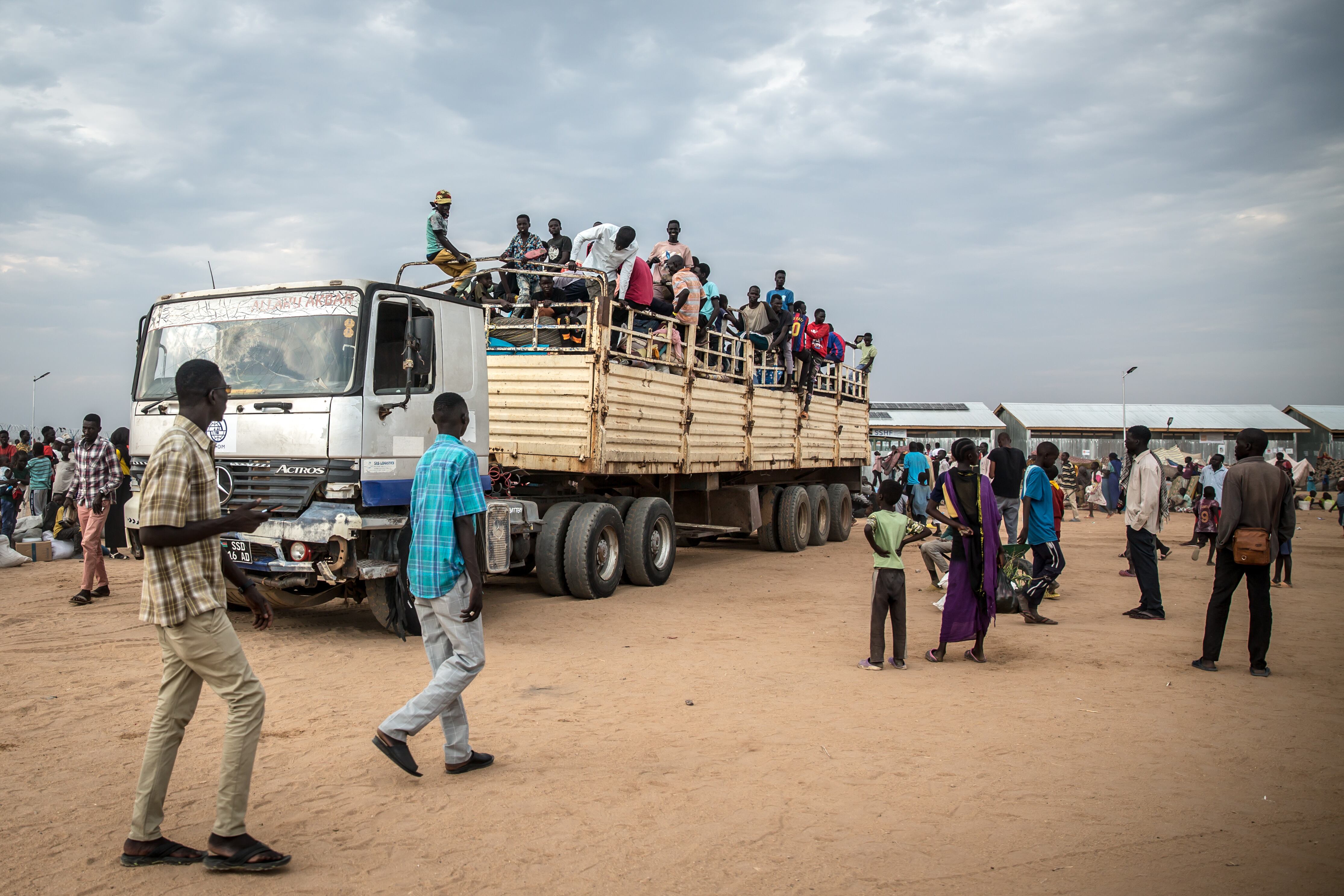 Referencia de desplazamientos en Sudán. Foto: Sally Hayden/SOPA Images/LightRocket via Getty Images.