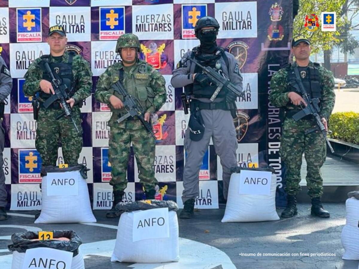 Encuentran en Bogotá caleta con material para explosivos: pertenecería a disidencias