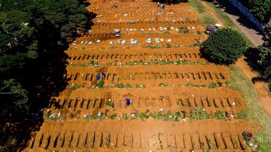 El cementerio más grande de Latinoamérica se prepara para avance de COVID-19 en Brasil. Foto: Agencia EFE