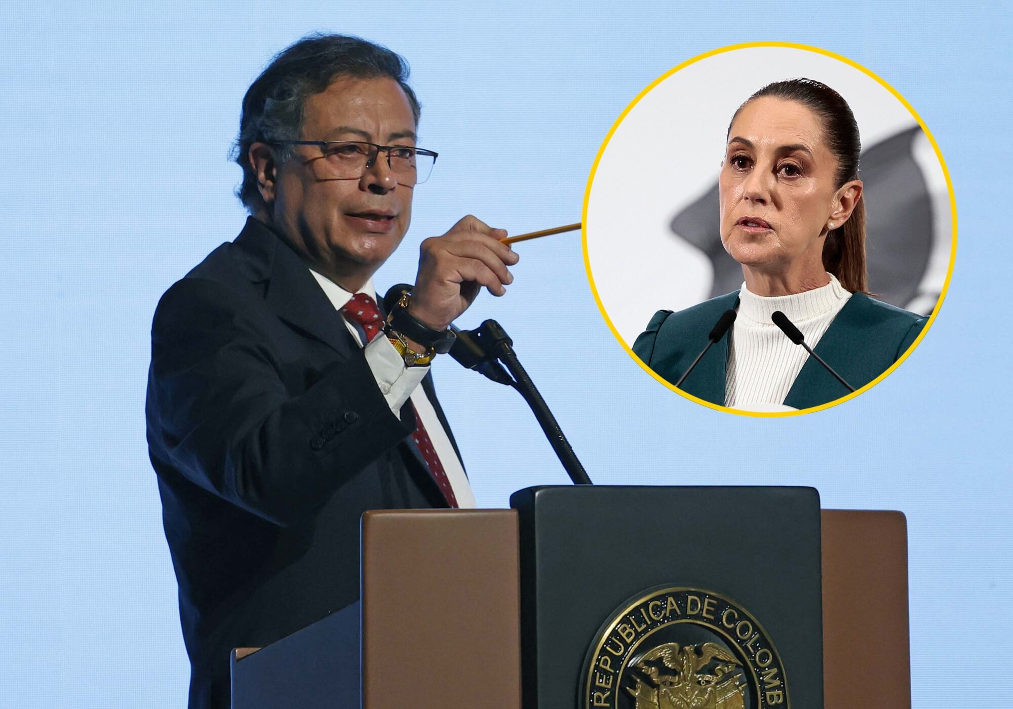 Petro le propuso a Claudia Sheinbaum crear un “observatorio sobre el crimen organizado” con México. Foto: EFE.