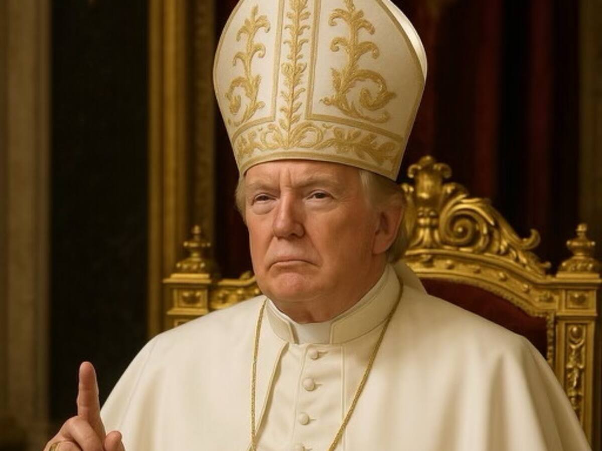 Trump sobre las críticas a su foto vestido de papa: “denme un respiro”