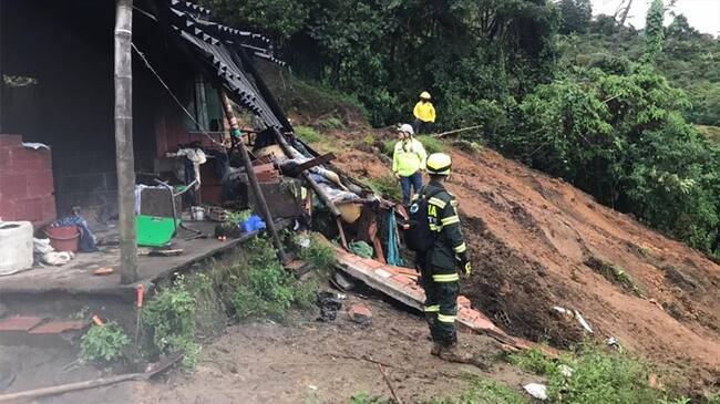Deslizamiento de tierra. Foto: Suministrada