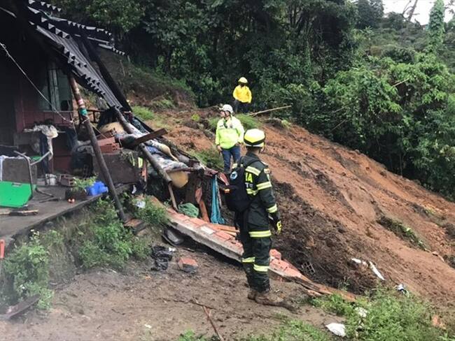 Deslizamiento de tierra. Foto: Suministrada