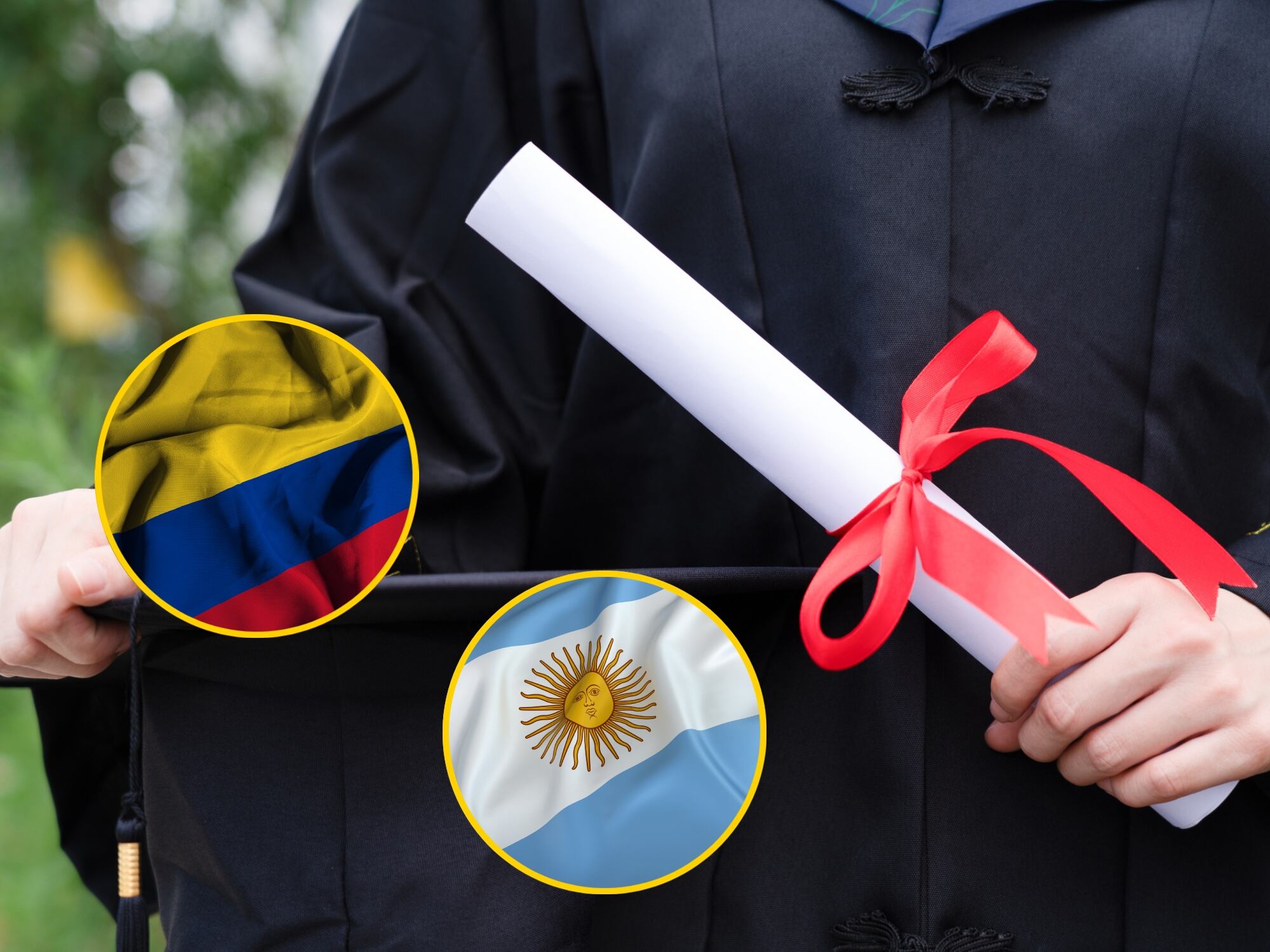 Títulos universitarios en Colombia y Argentina. Fotos: Getty Images.