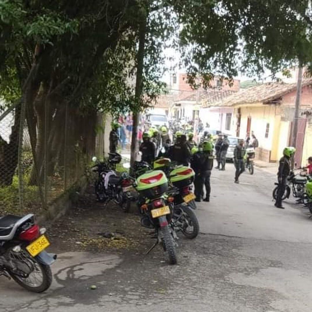 El hecho se registró en el barrio El Rosario. Crédito: Red de Apoyo Cauca.