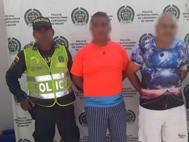 Capturados como presuntos autores del ataque a la vivienda de un líder social en el municipio Turbaco. Foto: Cortesía