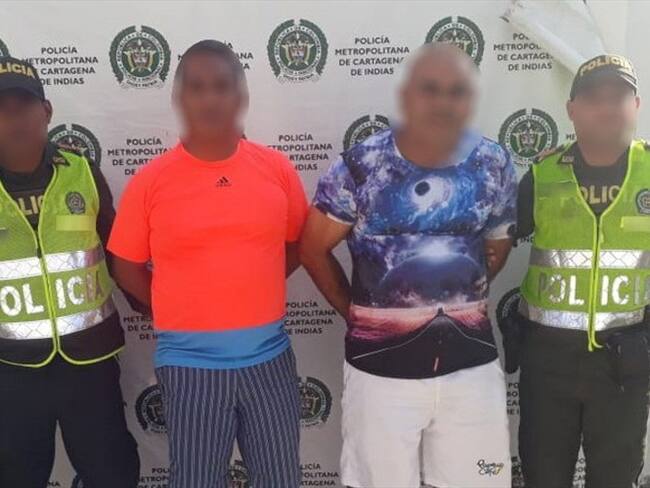 Capturados como presuntos autores del ataque a la vivienda de un líder social en el municipio Turbaco. Foto: Cortesía