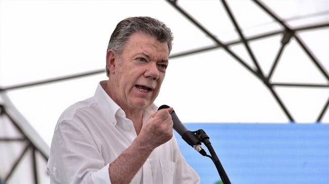 Santos dijo que el cese con el ELN depende del nuevo gobierno. Foto: Colprensa