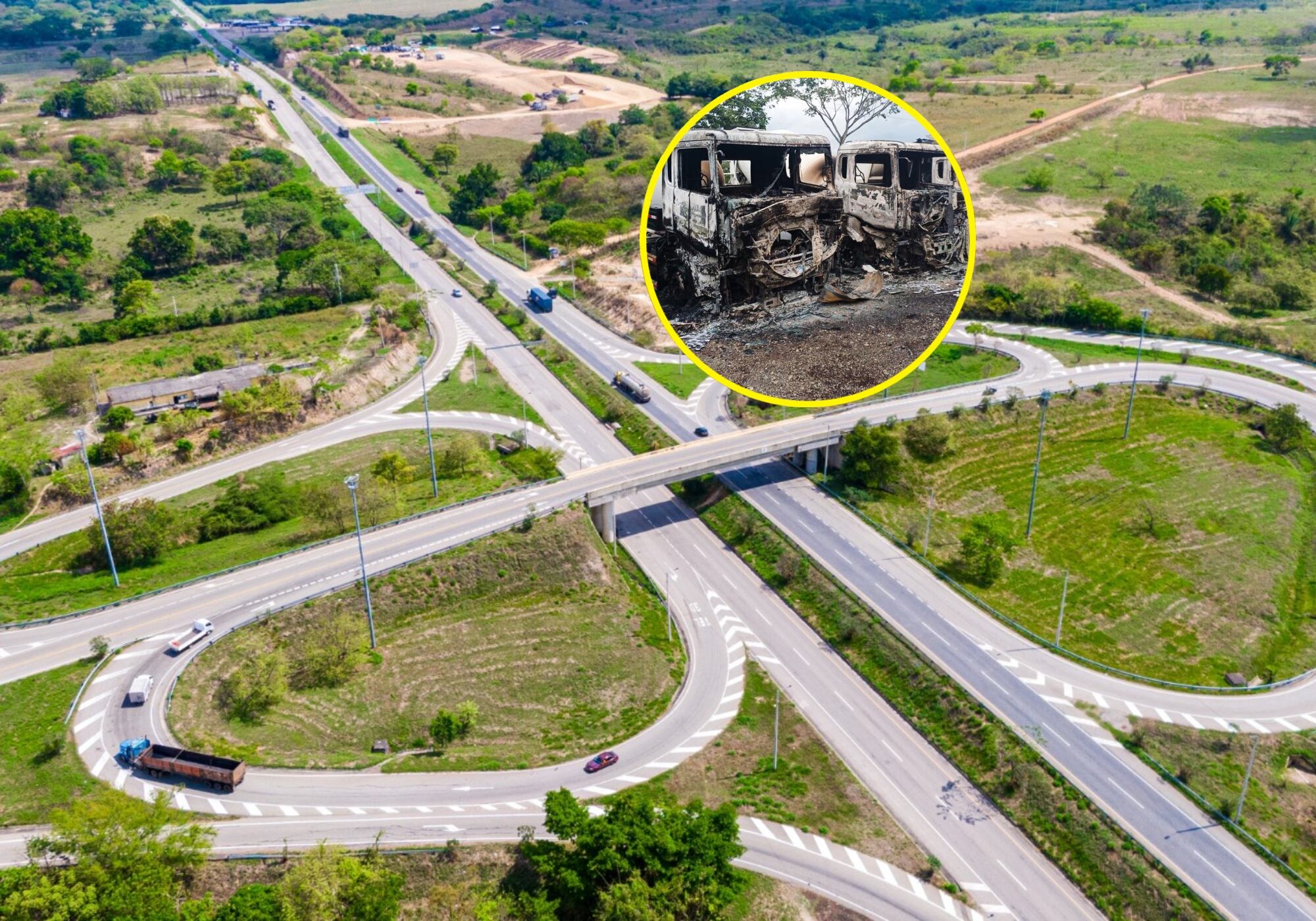 Gobierno pidió garantizar seguridad para proyecto vial Troncal Magdalena 2. Foto: Concesión Autopista del Río Grande/EFE.