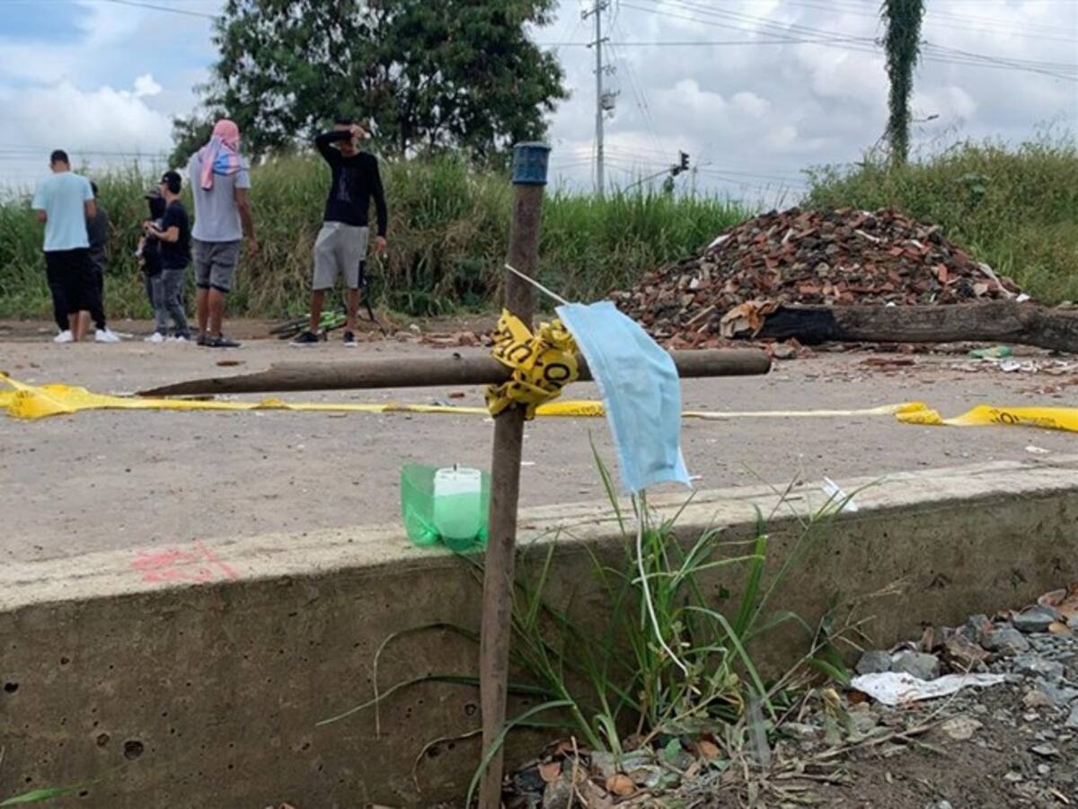 Un muerto deja riña en punto de bloqueo en Candelaria, Valle del Cauca