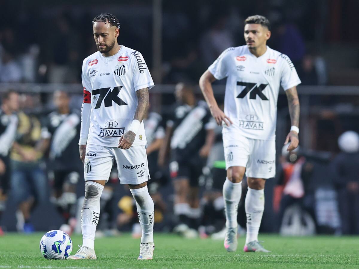 Vasco da Gama goleó por 0-6 al Santos de Neymar y su afición le dio la espalda al equipo