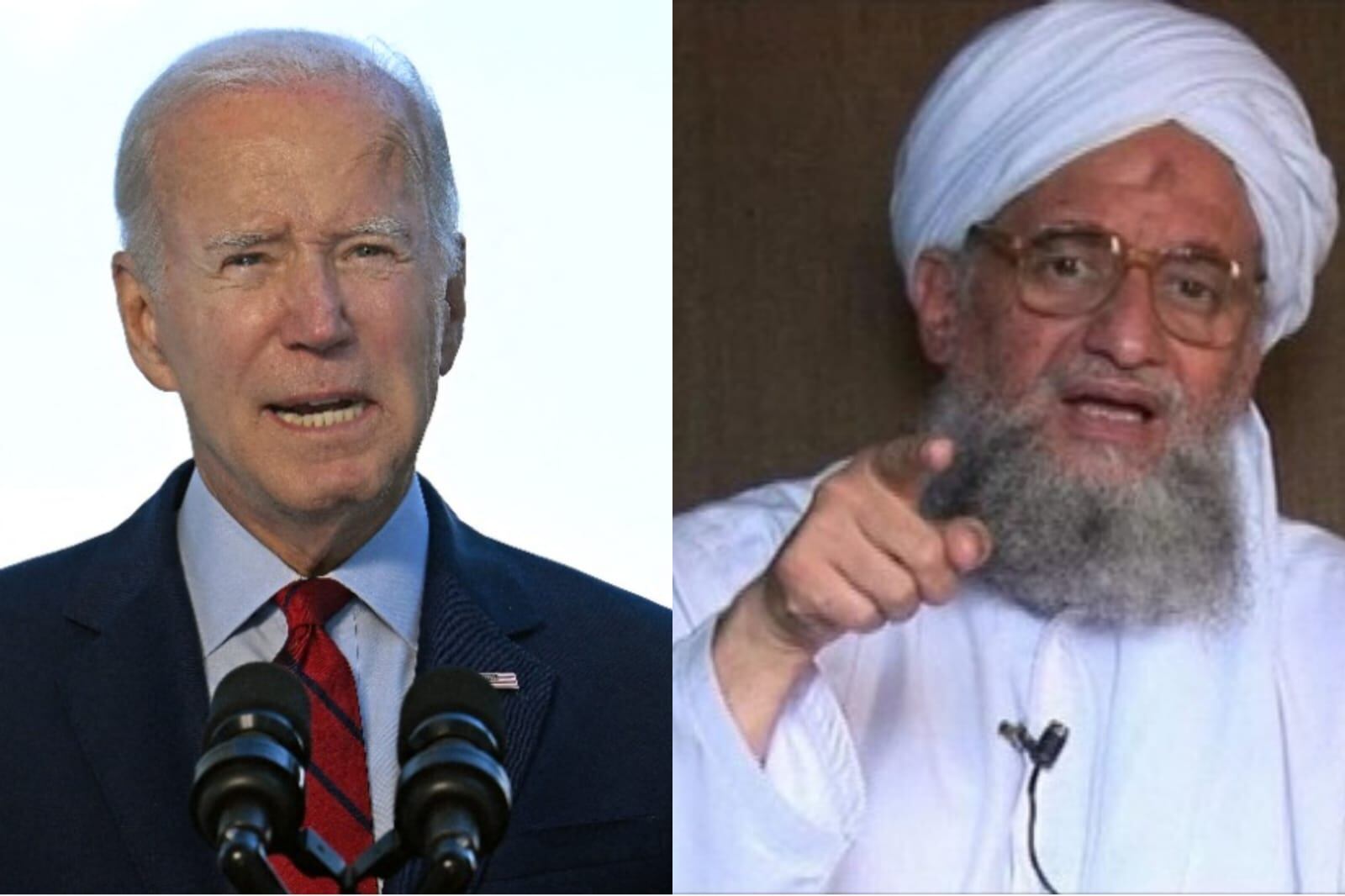 Joe Biden y Al Zawahiri