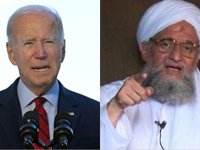 Joe Biden y Al Zawahiri