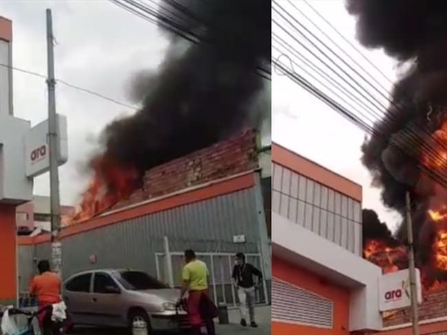 Explosión de una fábrica de velas en Bogotá. Foto: Captura de pantalla