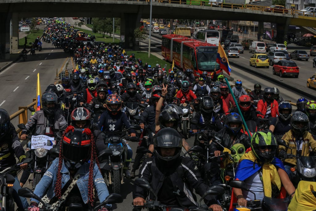 Motos en Bogotá Colombia imagen de referencia. Foto: Juancho Torres/Anadolu Agency via Getty Images.