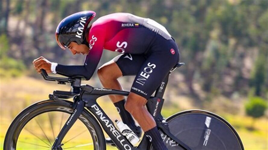 Brandon Rivera, ciclista colombiano del Team Ineos. Foto: Instagram: brandonriverav