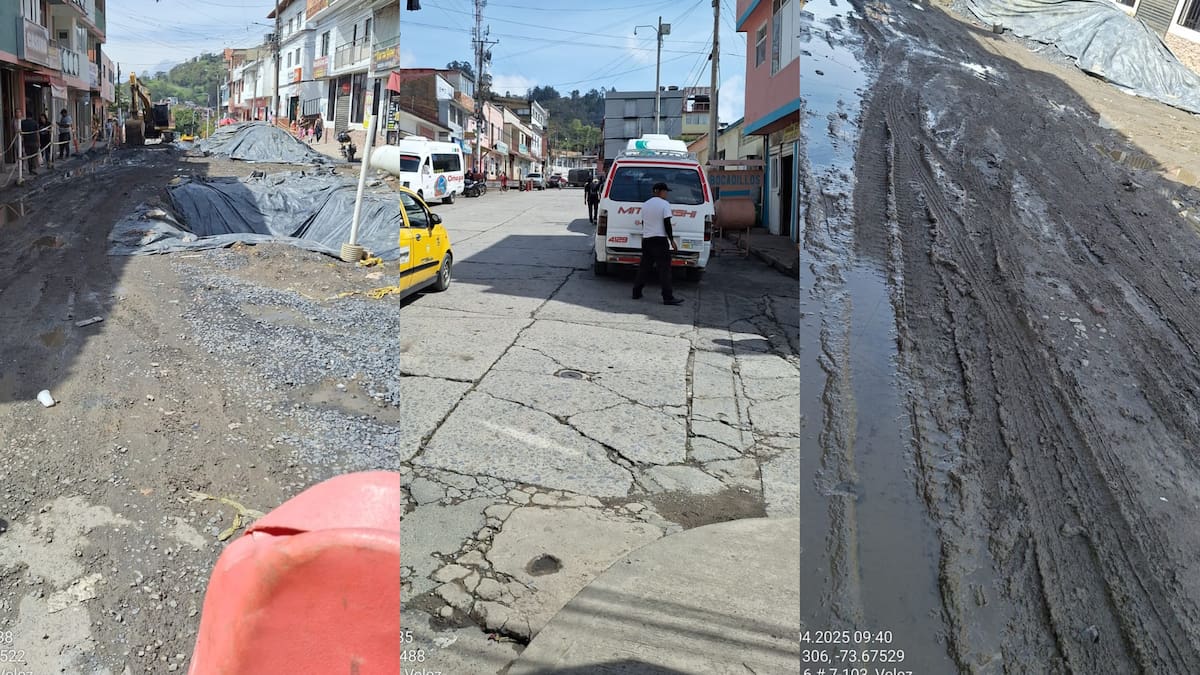 Comerciantes y ciudadanos de Vélez, Santander, afectados por incumplimientos en proyecto