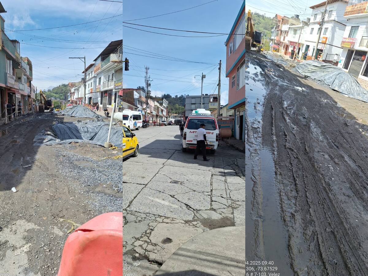 Comerciantes y ciudadanos de Vélez, Santander, afectados por incumplimientos en proyecto