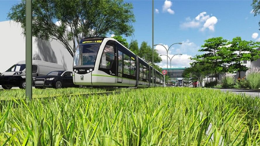 Metro ligero de la Avenida 80. Foto: Cortesía Mintransporte