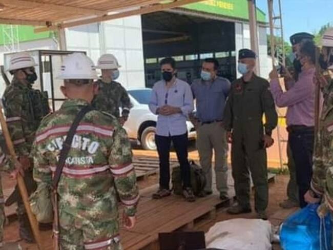 Incendio en el Parque Natural 'El Tuparro' . Foto: Twitter Fuerza Aérea Colombiana