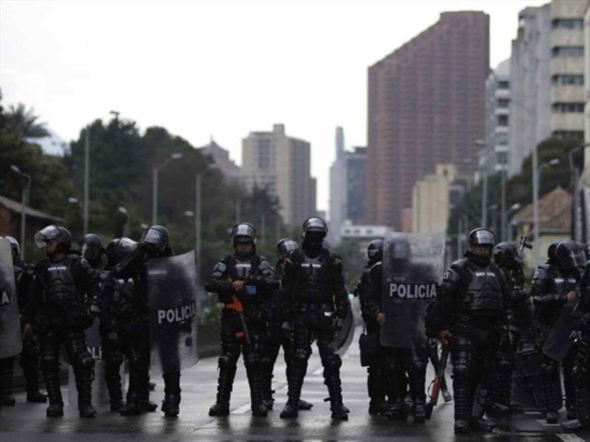 Esmad dispersa cacerolazo en el Parque Nacional de Bogotá