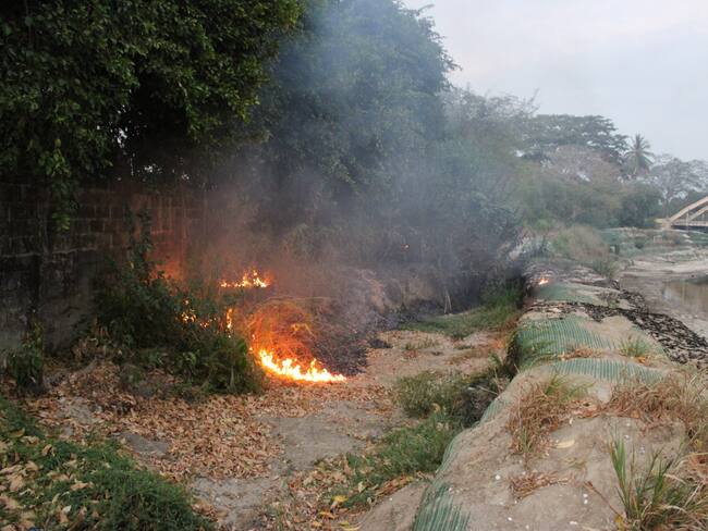 Incendio en algunas zonas de Aracataca/ José Polo.