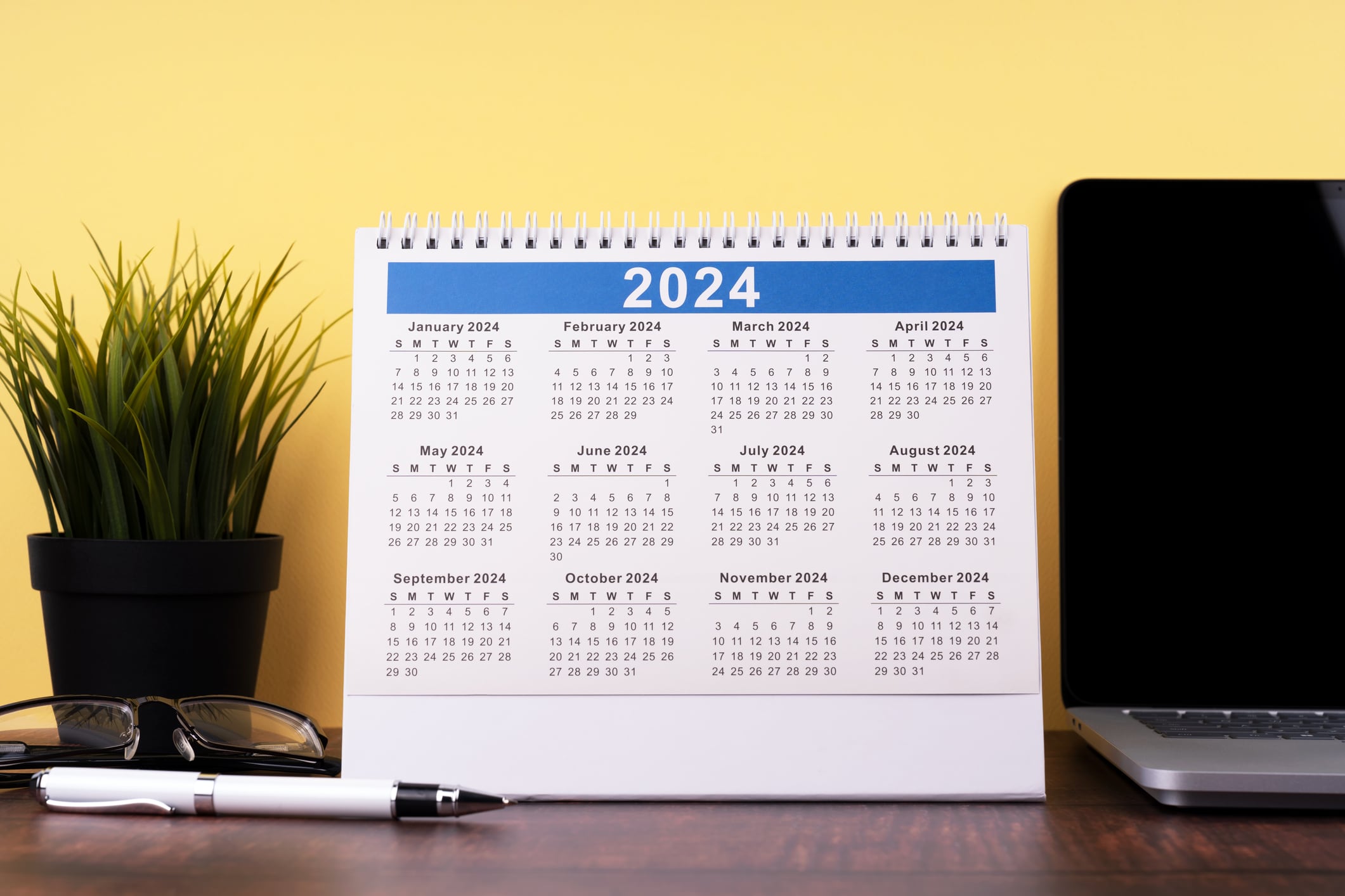 Imagen de referencia de calendario agosto 2024. Foto: Getty Images.