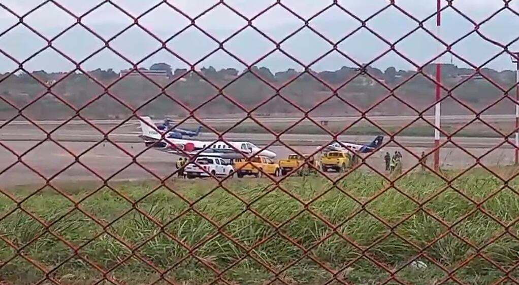 Aeronave venezolana en Cúcuta. Foto: Captura de video