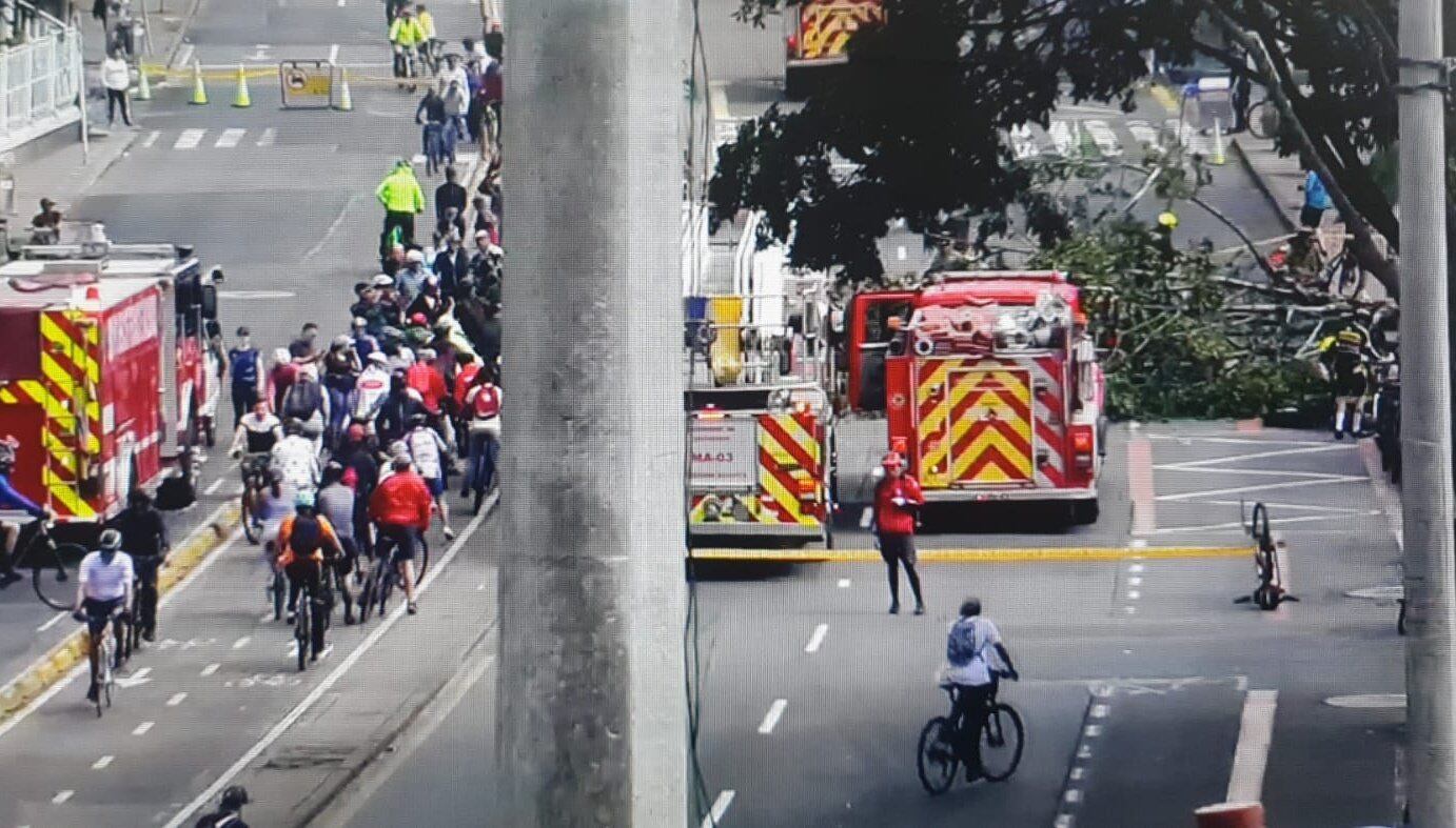 Accidente en ciclovía Bogotá | Foto: Bomberos Bogotá