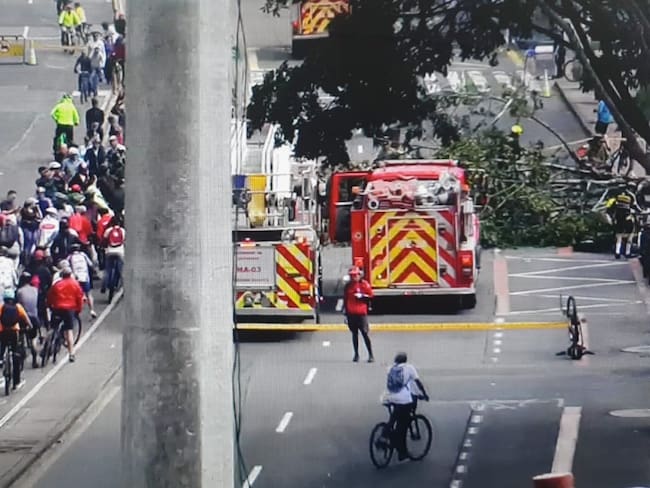 Accidente en ciclovía Bogotá | Foto: Bomberos Bogotá