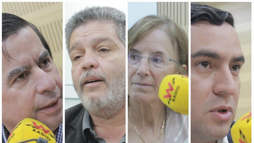 Salud Hernández, Edward Rodríguez, Juan Fernando Cristo y Marcos Calarcá hablaron con Vicky sobre sus percepciones ante lo que debería suceder con el alto tribunal.. Foto: W Radio