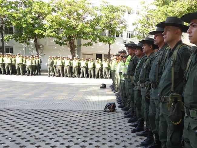 La Policía Metropolitana de Santa Marta, en cabeza del coronel Gustavo Berdugo Garavito, ha dispuesto de un total de mil uniformados de las diferentes especialidades. Foto: MESAN