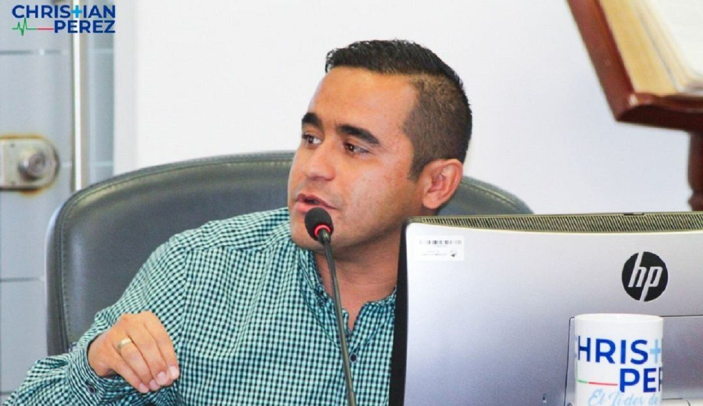 Concejal Cristian Pérez: Crédito: Facebook personal.